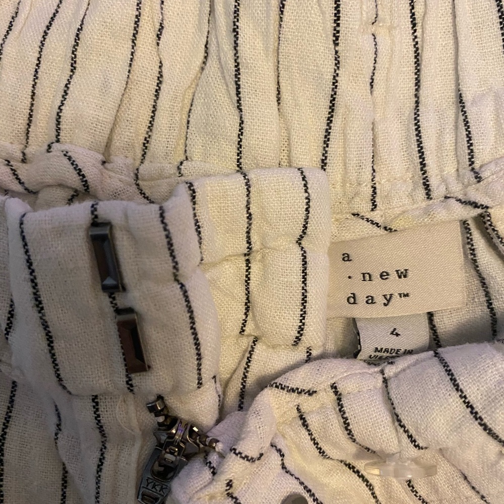 A New Day Cream and Black Striped Pants